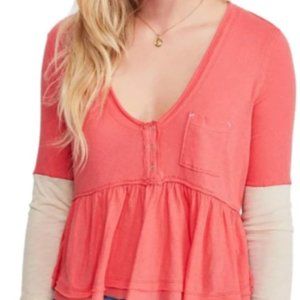 NEW - Free People Heart of Mine Colorblock Top